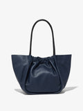 Back image of Large Ruched Tote in DARK NAVY