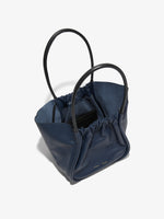 Interior image of Large Ruched Tote in DARK NAVY
