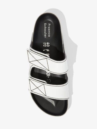 Proenza Schouler aerial image of Arizona PS EXQ NL Birkenstock collaboration in White