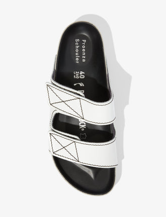 Proenza Schouler aerial image of Arizona PS EXQ NL Birkenstock collaboration in White