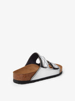 Proenza Schouler back 3/4 image of Arizona PS NL Birkenstock collaboration in Silver