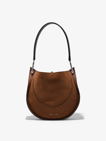 Front image of Arch Shoulder Bag in CHOCOLATE