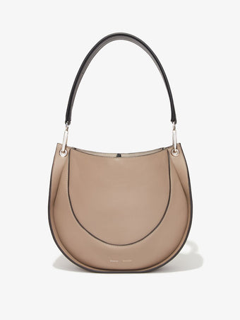 Front image of Arch Shoulder Bag in LIGHT TAUPE.jpg
