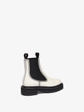 Back 3/4 image of Lug Sole Chelsea Boots in WHITE