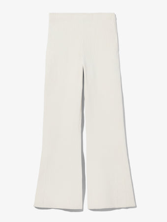 Still Life image of Rib Knit Crop Flare Pants in Off White
