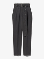 Still Life image of Upcycled Wool Carrot Pants in CHARCOAL