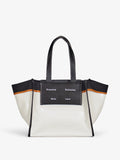 Front image of Large Morris Coated Canvas Tote in OFF WHITE