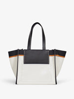 Back image of Large Morris Coated Canvas Tote in OFF WHITE