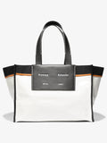 Front image of XL Morris Coated Canvas Tote in OFF WHITE