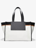 Back image of XL Morris Coated Canvas Tote in OFF WHITE