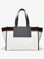Back image of XL Morris Coated Canvas Tote in OFF WHITE