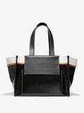 Back image of Large Morris Coated Canvas Tote in BLACK