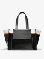 Back image of Large Morris Coated Canvas Tote in BLACK