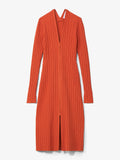 Still Life image of Rib Knit Zip Cardigan Dress in BRIGHT ORANGE