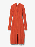 Still Life image of Rib Knit Zip Cardigan Dress in BRIGHT ORANGE