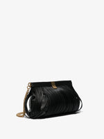 Side image of Rolo Frame Clutch in BLACK