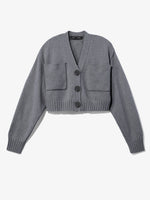 Still Life image of Eco Cashmere Cardigan in GREY MELANGE