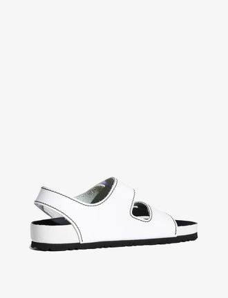Proenza Schouler back 3/4 image of Milano PS EXQ Berlin Birkenstock collaboration in white