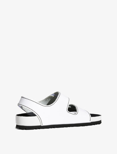 Proenza Schouler back 3/4 image of Milano PS EXQ Berlin Birkenstock collaboration in white