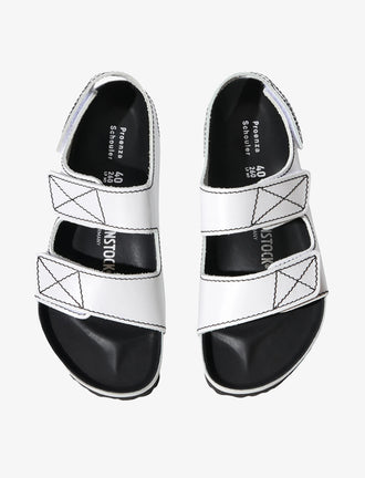 Proenza Schouler aerial image of Milano PS EXQ Berlin Birkenstock collaboration in white