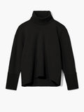 Still Life image of Doubleface Eco Cashmere Oversized Turtleneck Sweater in BLACK