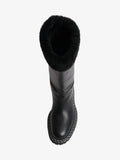 Aerial image of Lug Shearling Tall Boots in Black