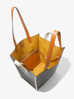 Interior image of XL Mercer Leather Tote in BLACK