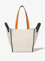 Back image of Large Mercer Leather Tote in VANILLA