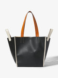 Back image of Large Mercer Leather Tote in BLACK
