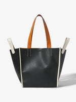 Back image of Large Mercer Leather Tote in BLACK