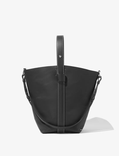 Front image of Sullivan Leather Bag in BLACK