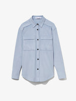 Still Life image of Faux Suede Shirt in STONE BLUE