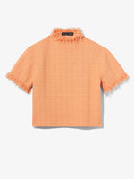 Still Life image of Viscose Jacquard Top in CORAL