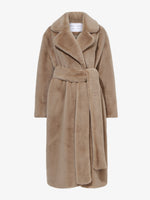 Still Life image of Faux Fur Belted Coat in TAUPE