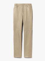 Flat image of Leather Straight Pants in taupe