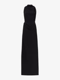 Flat image of Matte Crepe Backless Dress in black