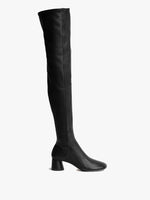 Side image of Glove Over the Knee Boots in BLACK