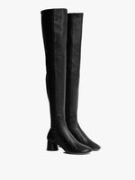 Front 3/4 image of Glove Over the Knee Boots in BLACK