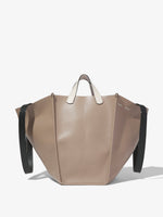 Interior image of XL Mercer Leather Tote in CLAY