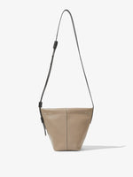 Front image of Barrow Leather Mini Bucket Bag in CLAY