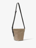 Side image of Barrow Leather Mini Bucket Bag in CLAY