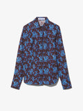 Flat image of Sunflower Poplin Shirt in sky blue/wine