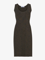 Still Life image of Melange Rib Tank Dress in CAMEL/BLACK