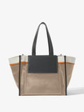 Back image of Large Morris Coated Canvas Tote in CLAY