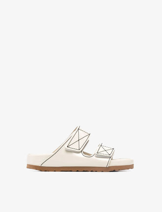 Proenza Schouler side image of Arizona PS EXQ Berlin Birkenstock collaboration in Ecru 