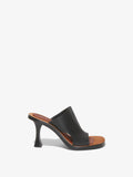 Front image of Ledge Slide Sandals in BLACK