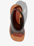 Aerial image of Leather Ledge Sandals in BLACK