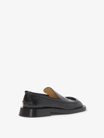 Back 3/4 image of Square Loafers in BLACK