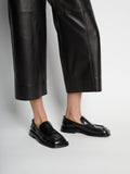 Image of model wearing Square Loafers in BLACK
