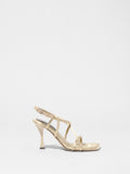 Side image of Square Strappy Sandals in Natural
